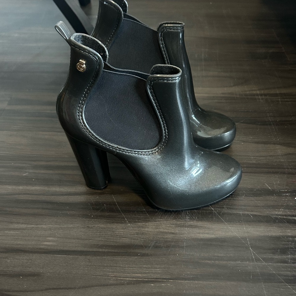 Lemon Jelly Rain Boots with Heels